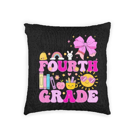 Hello Fourth Grade, Preppy Back to School Woven Pillows
