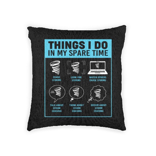 Storm Chaser Weather Forecast Woven Pillows