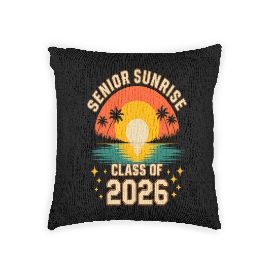 Senior Sunrise 2026 High School Graduation Woven Pillows