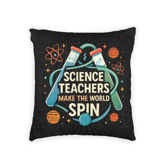 Science Teacher Galaxy – Make the World Spin Woven Pillows