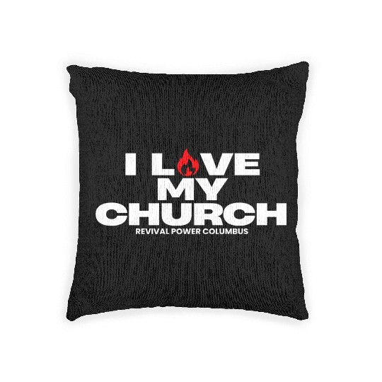 I Love my Church - Red Woven Pillows