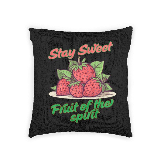 Stay sweet fruit of the spirit, vintage fruit Woven Pillows