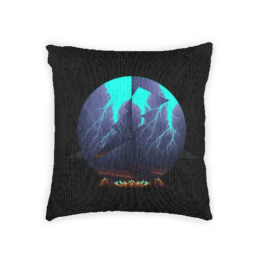 Royal Blue Lightning Woven Pillows