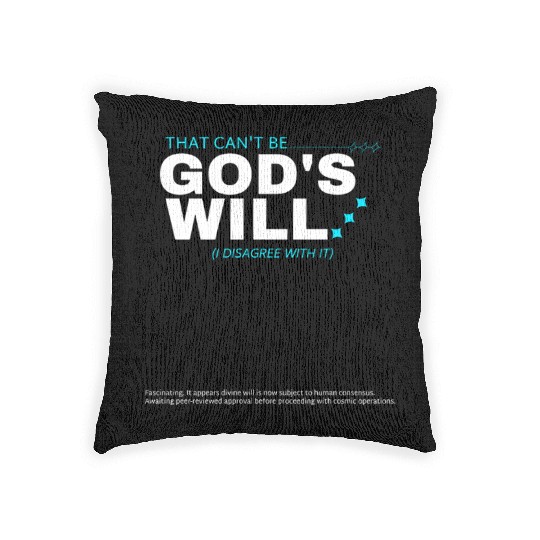 Y2K Sarcastic Religious Meme Quote Woven Pillows