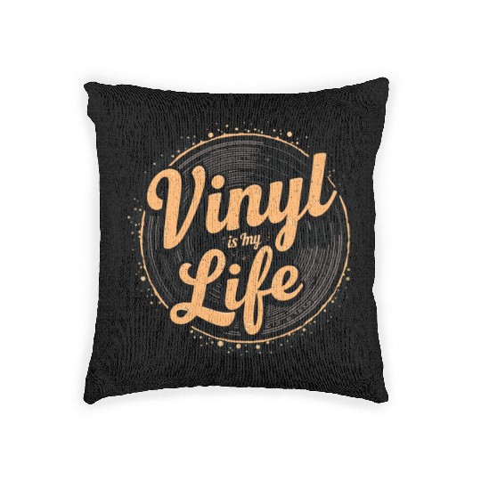 Vinyl is My Life Woven Pillows