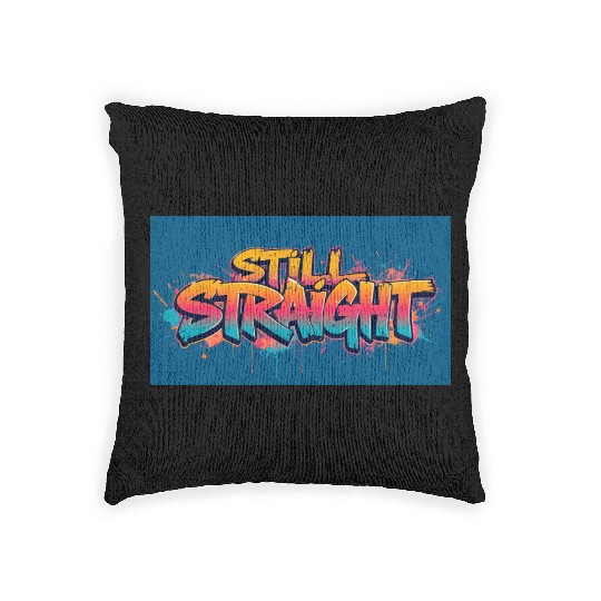 Still Straight Yellow Teal Gradient Woven Pillows