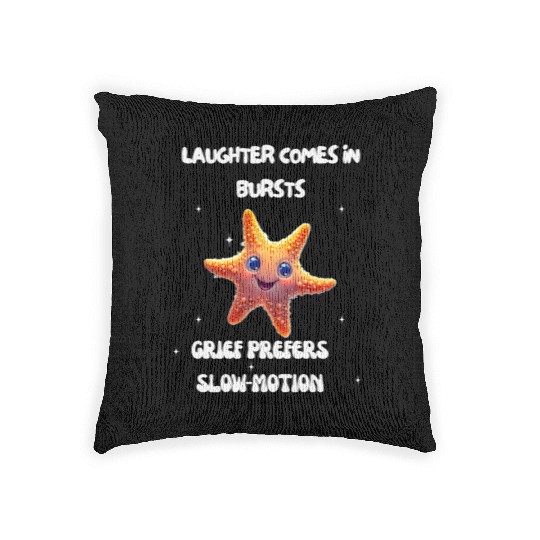 Whimsical Starfish with Playful Quotes Woven Pillows