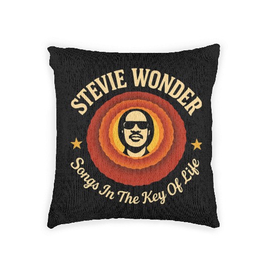 Stevie Wonder Woven Pillows rtro vintage Songs in the