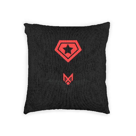 Bold Superhero Shield with Wings Design Woven Pillows