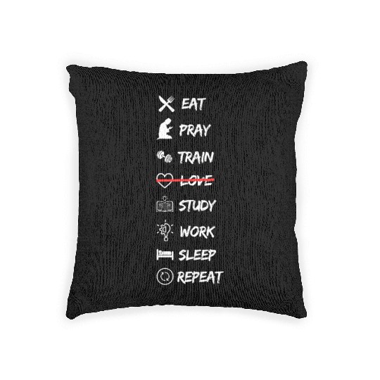 No Time for Love – Work, Gym & Money Motivational Woven Pillows