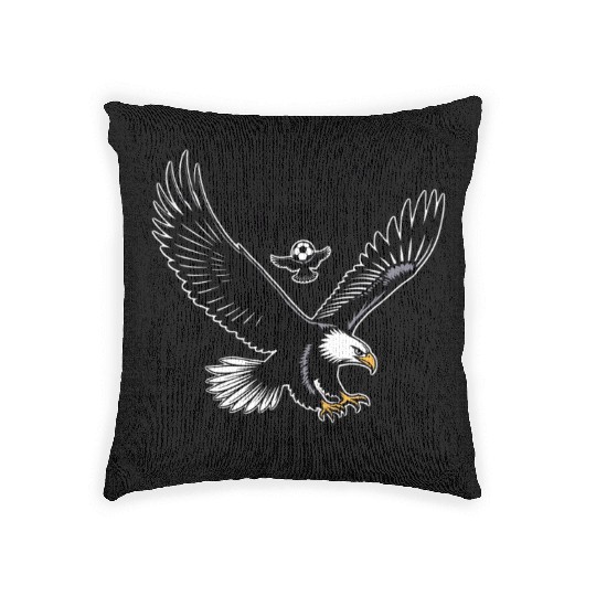 Patriotic Eagle Soccer Woven Pillows – USA World Cup 2026