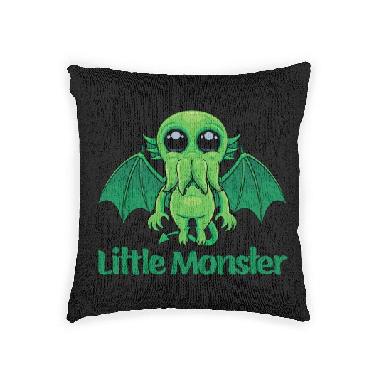 Little Monster Cthulhu Cute Creepy Mythical Buddy Woven Pillows