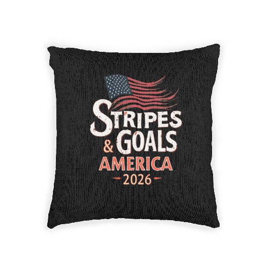 Stars, Stripes & Goals – USA Soccer World Cup 2026 Woven Pillows