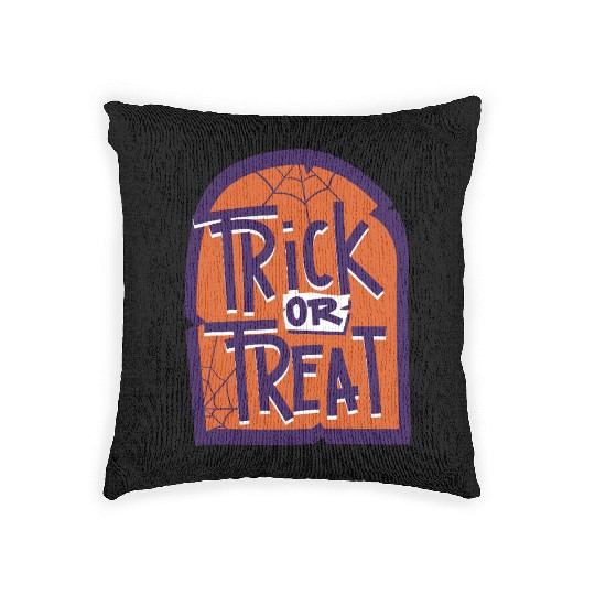Trick or Treat Halloween Tombstone Woven Pillows