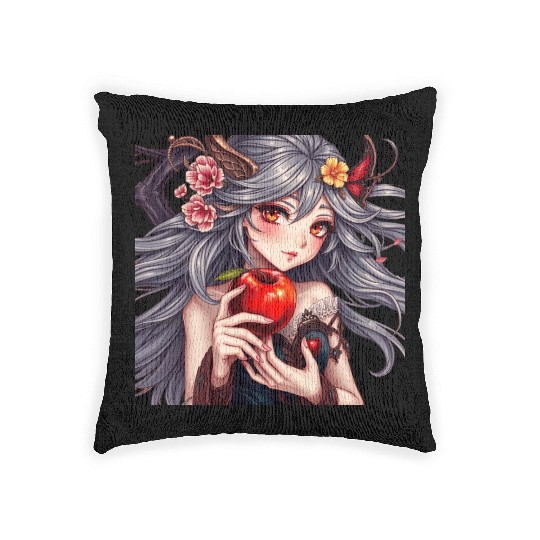 Mythical Forest Nymph Illustration Woven Pillows