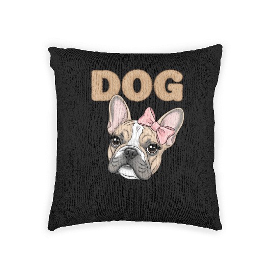 Frenchie Mom Woven Pillows