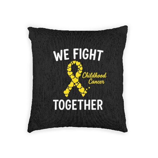 Childhood Cancer Awareness Woven Pillows
