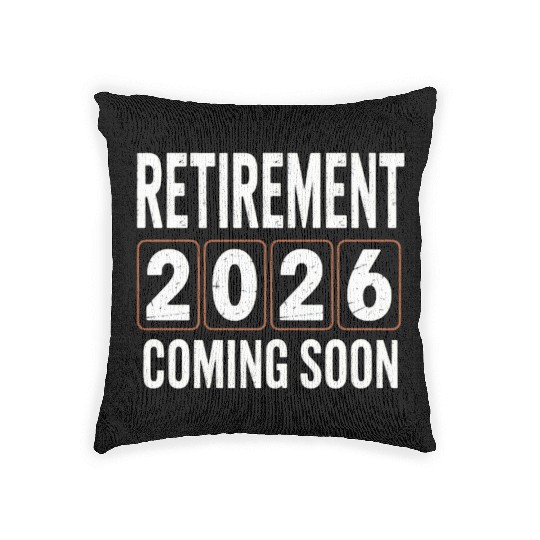 Retirement 2026 Coming Soon Birthday Design Woven Pillows