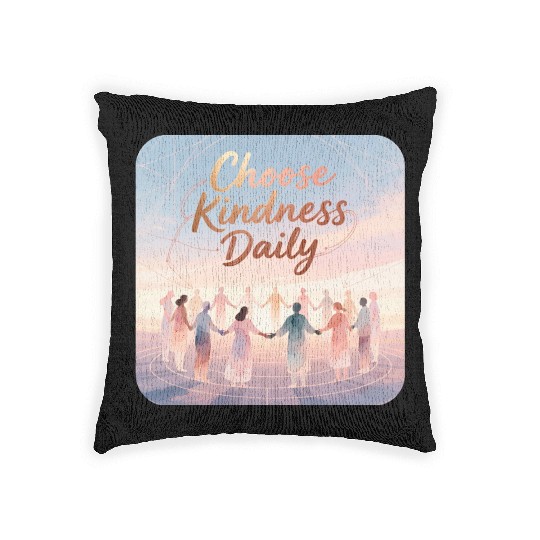 Choose Kindness Daily Inspirational Design Woven Pillows
