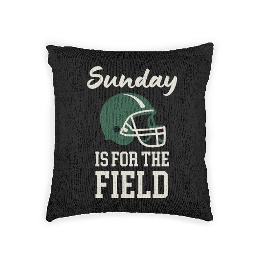 Sunday Football Field Design Woven Pillows