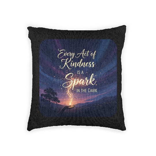 Spark of Kindness Night Sky  Woven Pillows