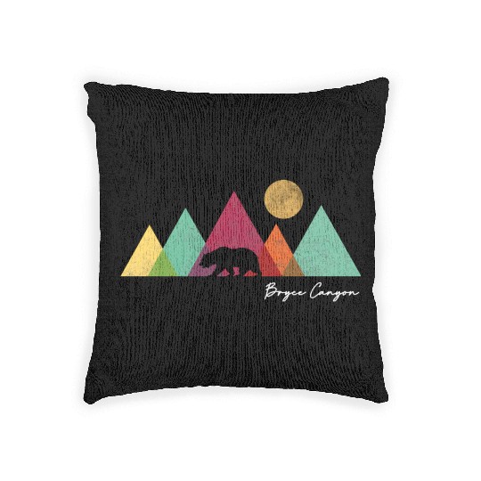 Bryce Canyon National Park Colorful Bear Mountains Woven Pillows