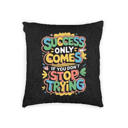 Inspirational Success Motivation Design Woven Pillows