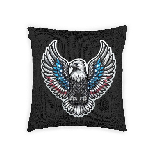 Patriotic Eagle Emblem Woven Pillows