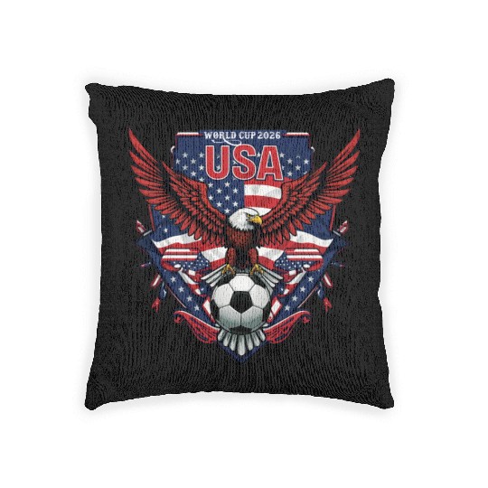 USA Soccer World Cup 2026 Eagle Patriotic Apparel Woven Pillows