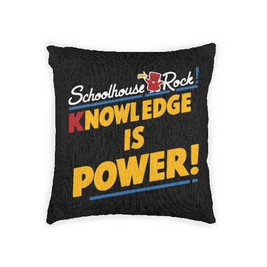 Schoolhouse Rock Knowledge is Power Back to School Woven Pillows
