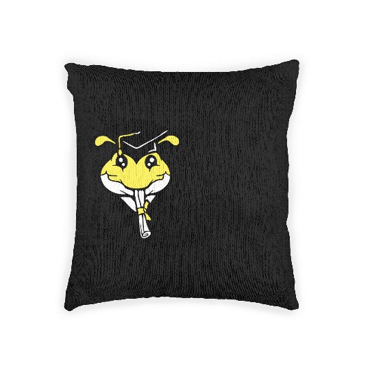 Caterpillar school graduation passed College proud Woven Pillows