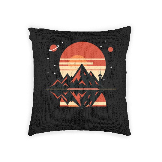 Retro Horizon Woven Pillows