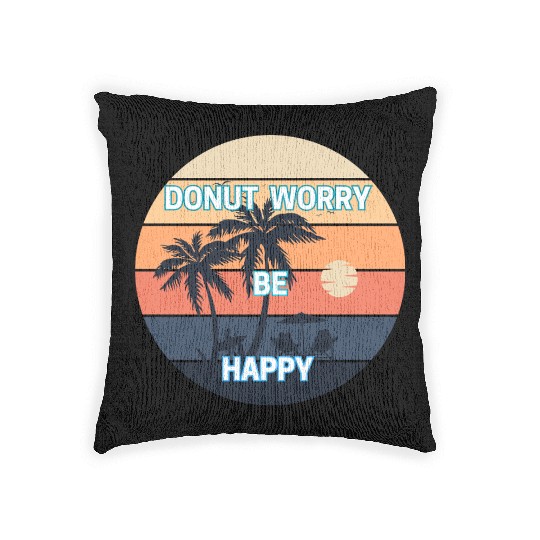 Sunset Beach Relaxation Design Woven Pillows