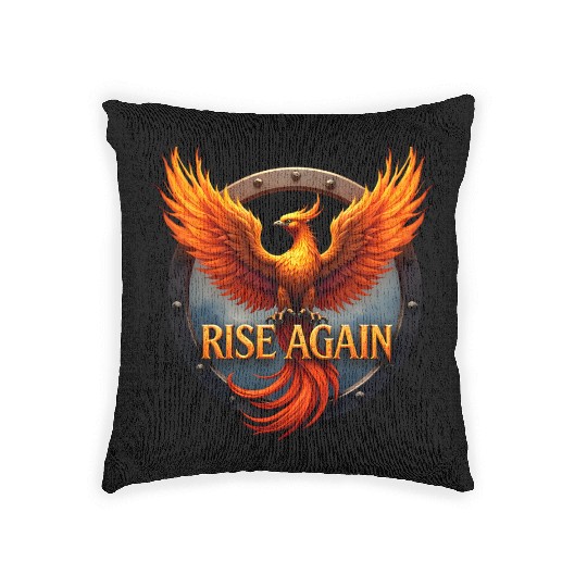 Phoenix Rising Empowerment Design Woven Pillows