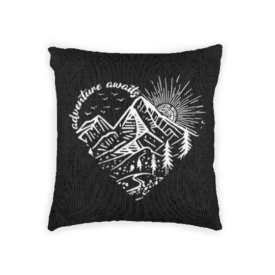 Sunrise Mountain Adventure Design Woven Pillows
