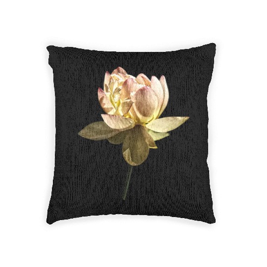 Delicate Pink Lotus Woven Pillows