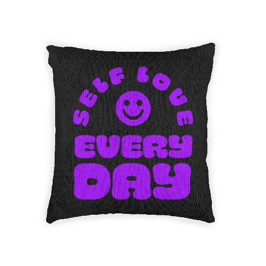 Happy Sunburst Positive Message Woven Pillows