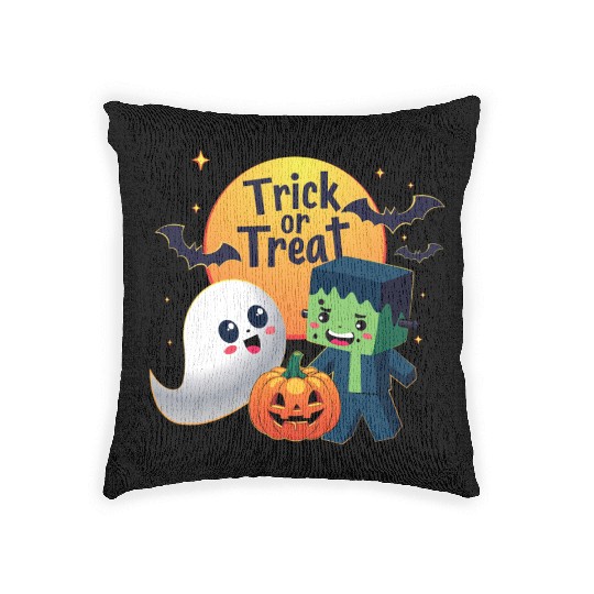 Halloween Cartoon Characters Crew Woven Pillows
