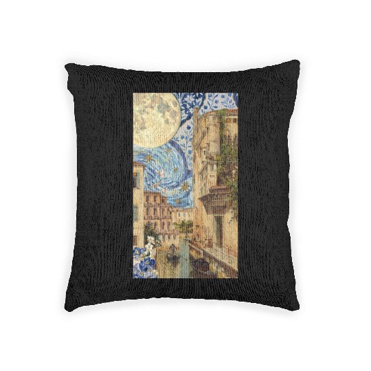 Dreamscape Urban Fantasy Artwork Woven Pillows