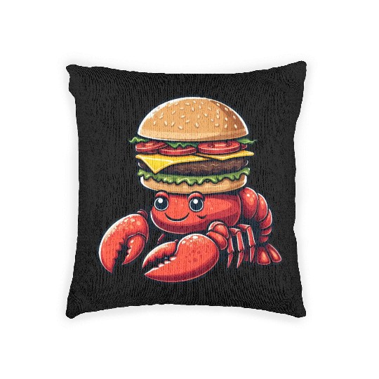 Happy cartoon pineapple sweet tropical summer Woven Pillows