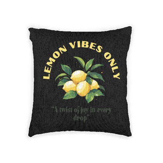 Lemon Vibes Only Woven Pillows