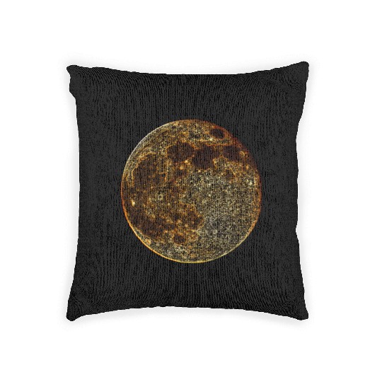 Full Moon Design – Black Lettering Quote Woven Pillows