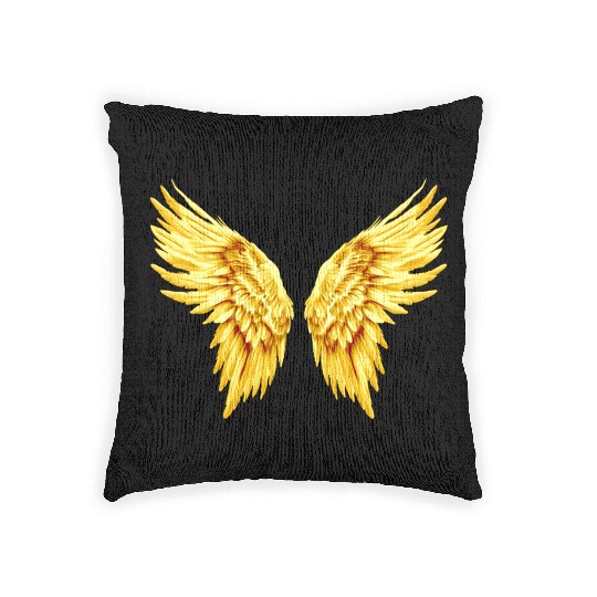 Golden Angel Wings  Woven Pillows