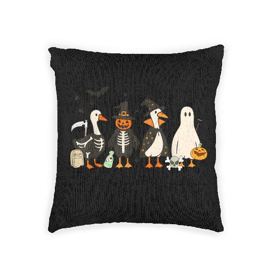 Just A Spooky Goose Halloween Costume Silly Goose Woven Pillows