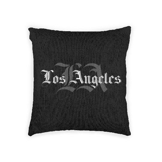 Los Angeles BlackLetter Woven Pillows