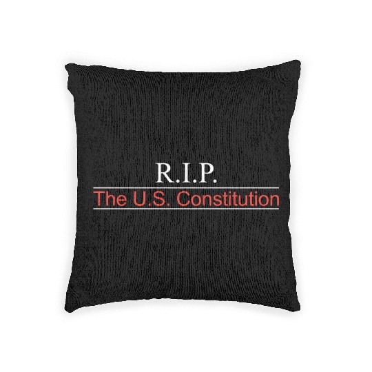 RIP US Constitution Front Woven Pillows