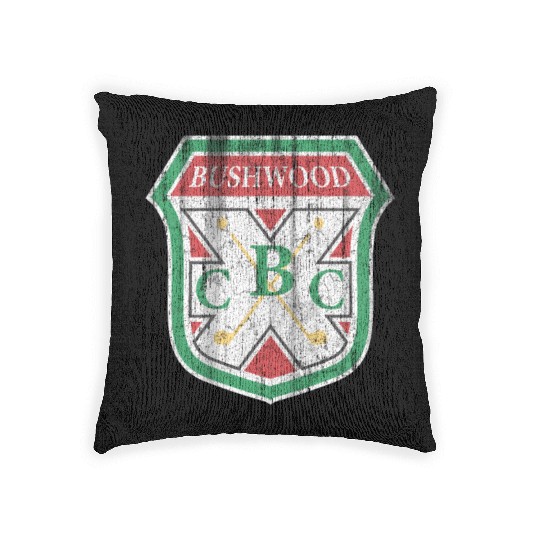Vintage Bushwood Country Club Crest Woven Pillows