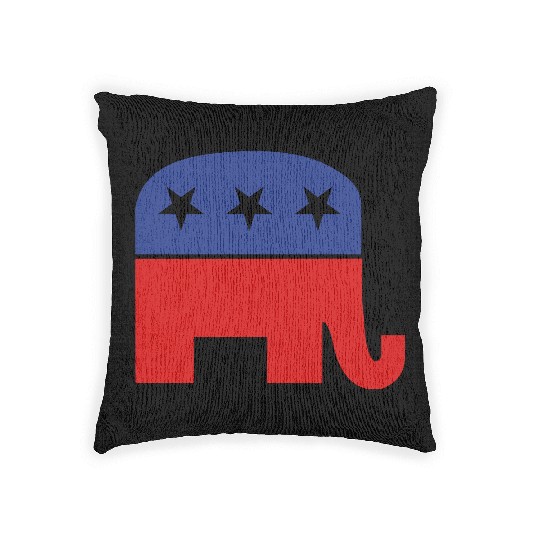 Republican elephant Woven Pillows