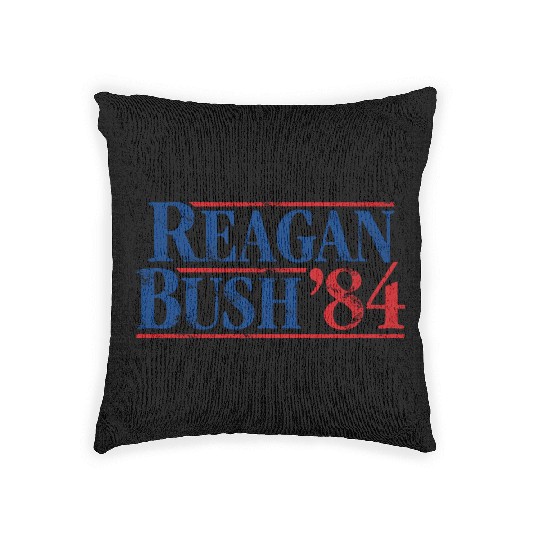 Distressed Reagan - Bush ’84 Woven Pillows