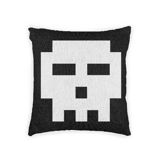 Scott Pilgrim 8-bit Skull Vector Woven Pillows